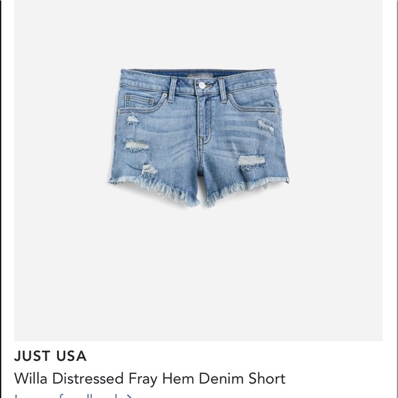 Usa Willa Distressed Denim Short 